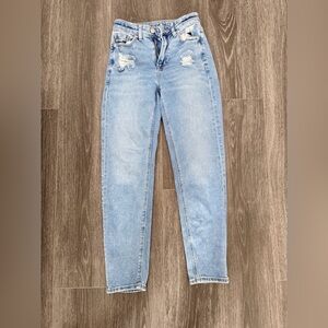 American Eagle Outfitters Light Blue Ripped Skinny Jeans